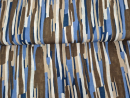 Viscose Jersey Striche braun/blau
